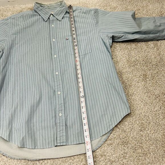 Vintage Polo Ralph Lauren Mens XL Blue White Striped Long Sleeve Button Up Shirt - Picture 4 of 8